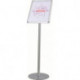 Présentoir de brochures H900xl252 mm argent avec cadre basculant Format A4