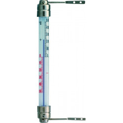Thermomètre de fenêtre plage de mesure -50 bis 50 degr. C H200xl23xP28 mm métal (Par 10)