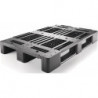 Palette plastique L1200xl800xH150 mm 3 patins ajourés avec bord PE haute pression