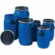Tonnelet cylindrique 120 l polyéthylène bleu D. d’ouverture de remplissage 400 m