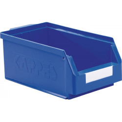 Boîte de rangement à ouverture frontale L350xl200xH150 mm PE bleu KAPPES
