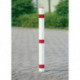 Potelet de blocage acier rouge-blanc D. 76 mm avec verrou triang. et douille de