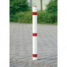Potelet de blocage acier rouge-blanc D. 76 mm avec verrou triang. et douille de