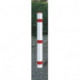 Potelet de blocage acier rouge-blanc avec douille de sol avec capuchon en pointe