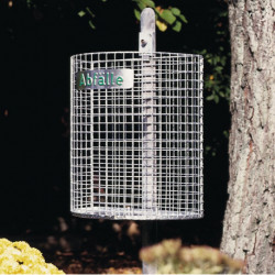 Corbeille à déchets H400xl430xP210 mm 27 l grillage métallique galvanisé avec fond percé