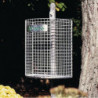 Corbeille à déchets H400xl430xP210 mm 27 l grillage métallique galvanisé avec fond percé