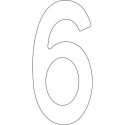Chiffre du numéro de maison 6 Inox noir 150mm B.71mm INTERSTEEL