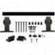 Système coulissant 450100100 kg 2000 mm portes en bois noir 38-40 mm kit complet montage mural INTERSTEEL