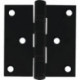 Charnière de porte inox 76x76mm DIN Gauche/Droite noir INTERSTEEL