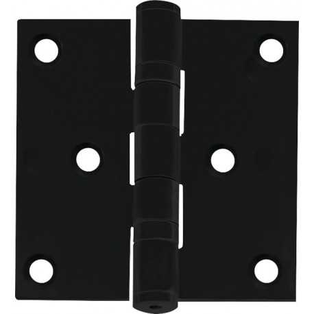 Charnière de porte inox 76x76mm DIN Gauche/Droite noir INTERSTEEL