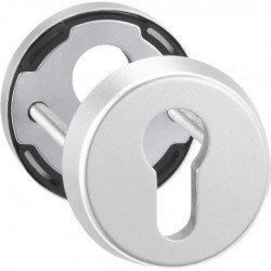 Paire rosace porte 6533 Alu.F1 rd.o.ZA S.12mm EDI