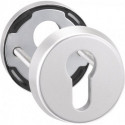 Paire rosace porte 6533 Alu.F1 rd.o.ZA S.12mm EDI