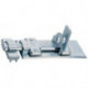 Verrou L.120mm B.47mm acier Oeillet-D. 10mm (Par 5)