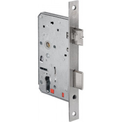 Serrure à mortaise 2124 PZW 24/65/72/8mm DIN Droite Inox angulaire BKS