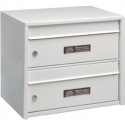 Boite aux lettres Dual Front 821/3821 H.360mm B.407mm T.292mm Acier blanc DIN C4