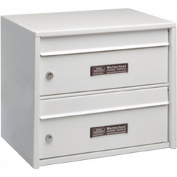 Boite aux lettres Dual Front 821/3821 H.360mm B.407mm T.292mm Argent acier DIN C4