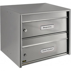 Boite aux lettres Dual Front 821/3821 H.360mm B.407mm T.292mm Inox DIN C4