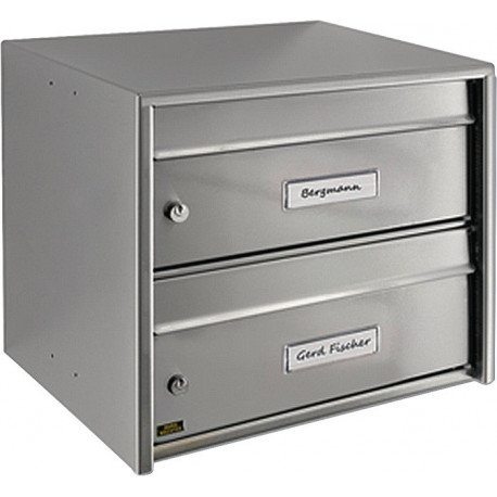 Boite aux lettres Dual Front 821/3821 H.360mm B.407mm T.292mm Inox DIN C4