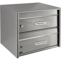 Boite aux lettres Dual Front 821/3821 H.360mm B.407mm T.292mm Inox DIN C4