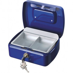 Caisse argent Office 2167 B.173xH.73xT.130mm bleu Acier inclus cylindre