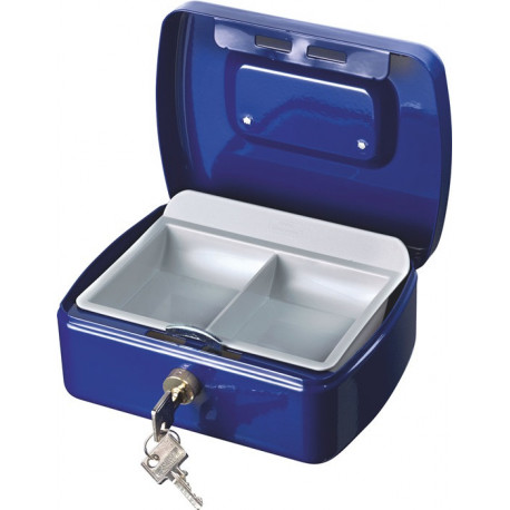 Caisse argent Office 2167 B.173xH.73xT.130mm bleu Acier inclus cylindre
