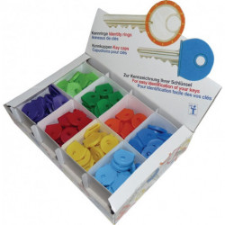 Couvre-clés 200 pièces dans une boîte, couleurs assorties, plastique