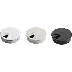 Passe cable pour plateau de table 60mm plastique marron EL.-D.60mm HETTICH