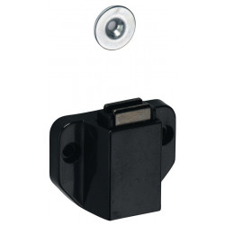 Loquet magnétique D7/GP 9 plastique noir 0,7-1,1kg Hettich (Par 20)