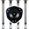 Set de pieds de table noir 60mm H.710mm