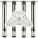 Set de pieds de table chrome poli 60mm H.870mm