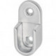 Support tube cintre armoire 1170 Fonte d'aluminium, couleur argent, montage mural 30x14mm HERMETA