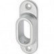 Support tube cintre armoire 1175 Fonte d'aluminium, couleur argent, montage mural 30x14mm HERMETA