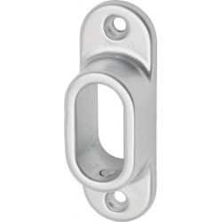 Support tube cintre armoire 1175 Fonte d'aluminium, couleur argent, montage mural 30x14mm HERMETA