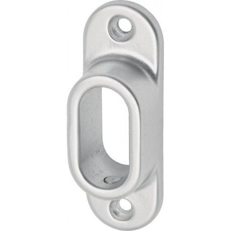 Support tube cintre armoire 1175 Fonte d'aluminium, couleur argent, montage mural 30x14mm HERMETA