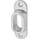 Support tube cintre armoire 1175 Fonte d'aluminium, couleur argent, montage mural 30x14mm HERMETA