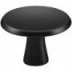 Poigée bouton pour meuble 3751 Alu plastique noir M4x25mm