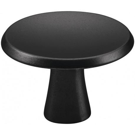 Poigée bouton pour meuble 3751 Alu plastique noir M4x25mm
