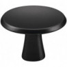 Poigée bouton pour meuble 3751 Alu plastique noir M4x25mm