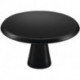 Poigée bouton pour meuble 3753 Alu platique noir avec vis M4x25mm