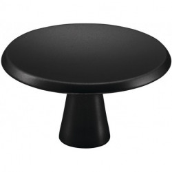 Poigée bouton pour meuble 3753 Alu platique noir avec vis M4x25mm