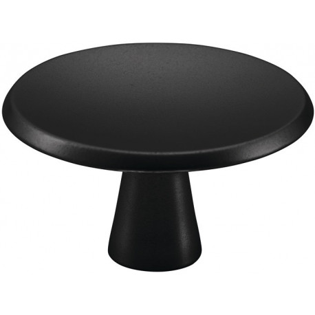 Poigée bouton pour meuble 3753 Alu platique noir avec vis M4x25mm