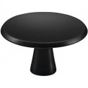 Poigée bouton pour meuble 3753 Alu platique noir avec vis M4x25mm
