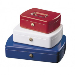 Caisse argent Office-Line Hauteur 75 mm Largeur 202 mm Profondeur 157 mm rouge Acier thermolaqué