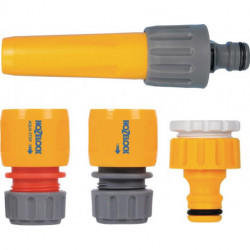 Set raccord tuyau eau PVC 1/2 Pouce 12,5+15mm HOZELOCK