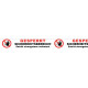 Bande de marquage d'avertissement Zone de sécurité PVC blanc / rouge / noir longueur 66 m largeur 50 mm rouleau IKS (Par 36)