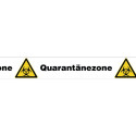 Bande de marquage d'avertissement Zone de quarantaine PVC blanc / jaune / noir longueur 66 m largeur 50 mm rouleau IKS (Par 36)