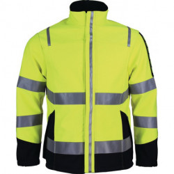Veste softsclair de signalisation Multinorm taille L jaune/bleu marine 55% MAC / 44% CO / 1% antistatique Fa ASATEX