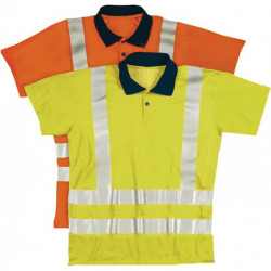 Polo de signalisation EN471 taille XL jaune 80 % PES / 20 % CO 1 pièce PREVENT