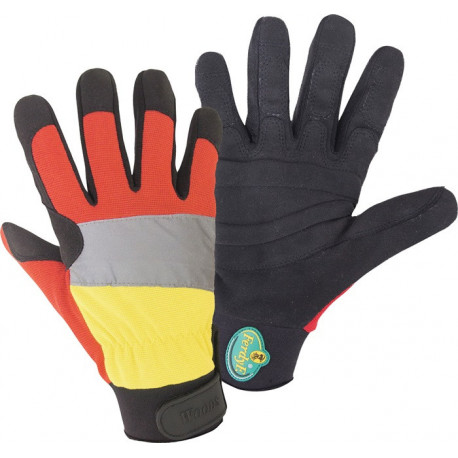 Gant de protection bucheron WOODS Mechanicas Taille XXL noir/rouge/jaune PSA III