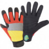 Gant de protection bucheron WOODS Mechanicas Taille XXL noir/rouge/jaune PSA III